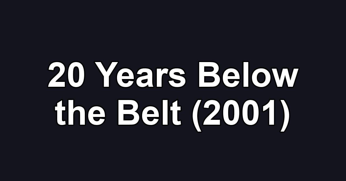 20 Years Below the Belt (2001)