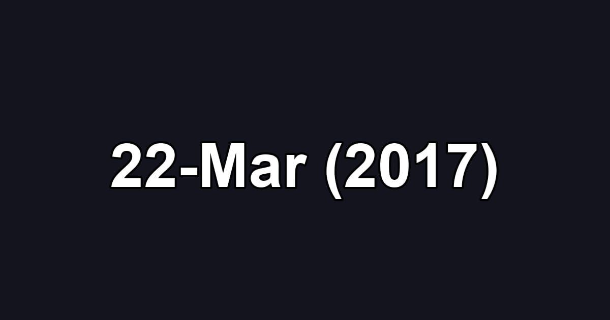 22-Mar (2017)