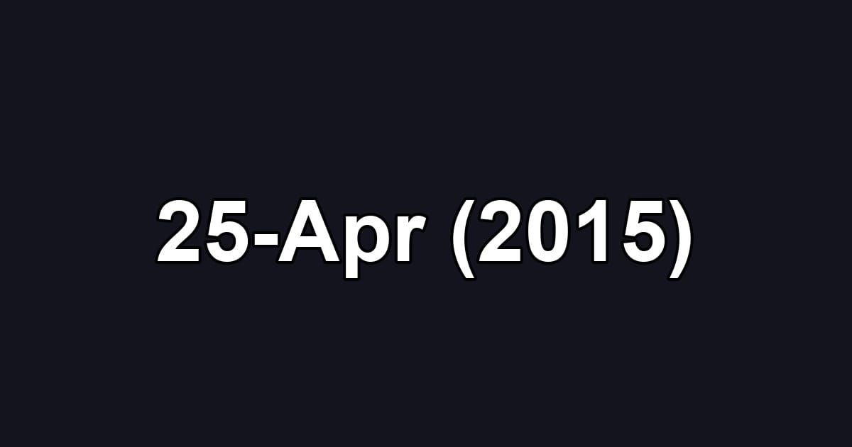 25-Apr (2015)