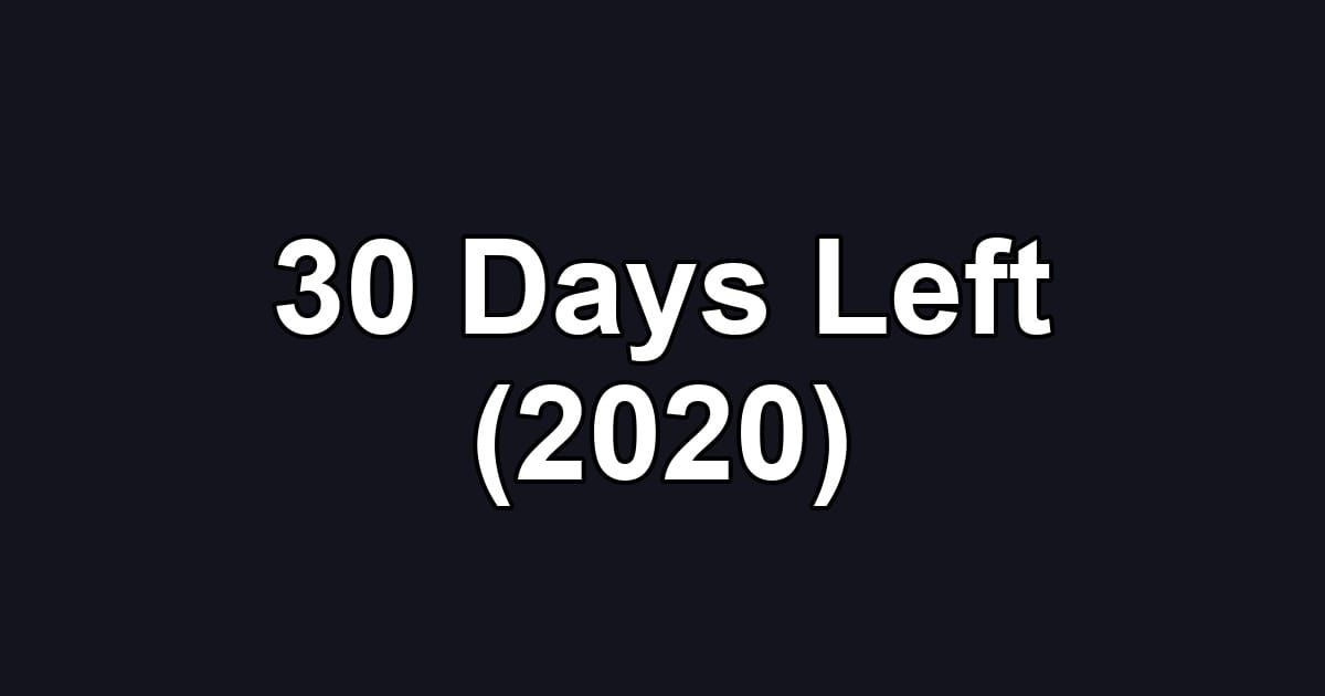 30 Days Left (2020)