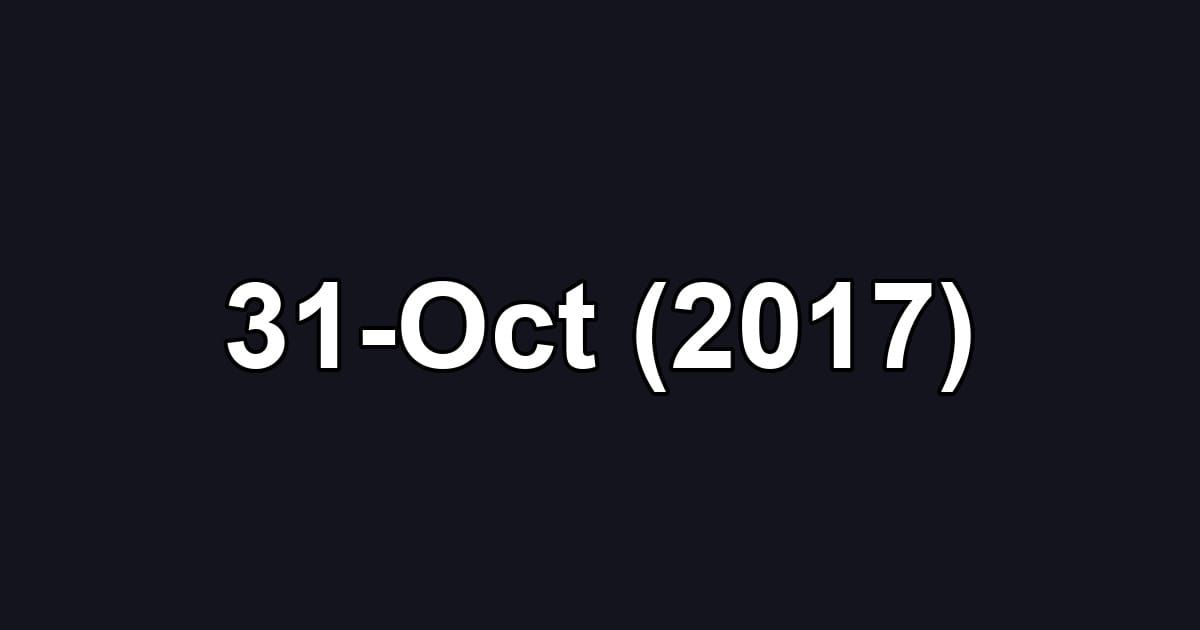 31-Oct (2017)