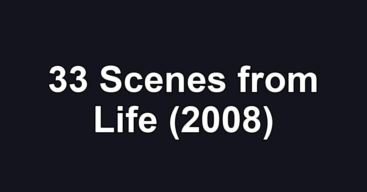 33 Scenes from Life (2008)