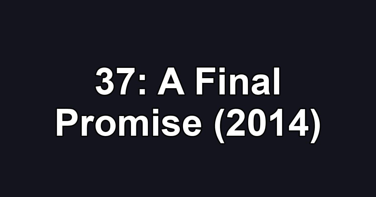 37: A Final Promise (2014)