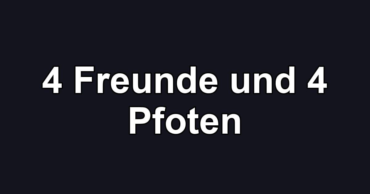4 Freunde und 4 Pfoten