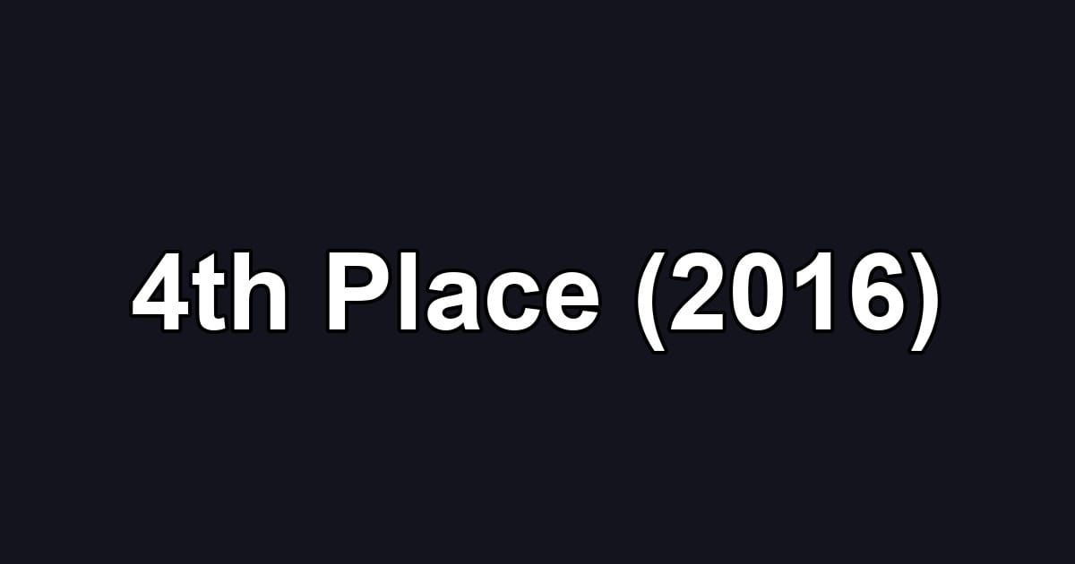 4th Place (2016)