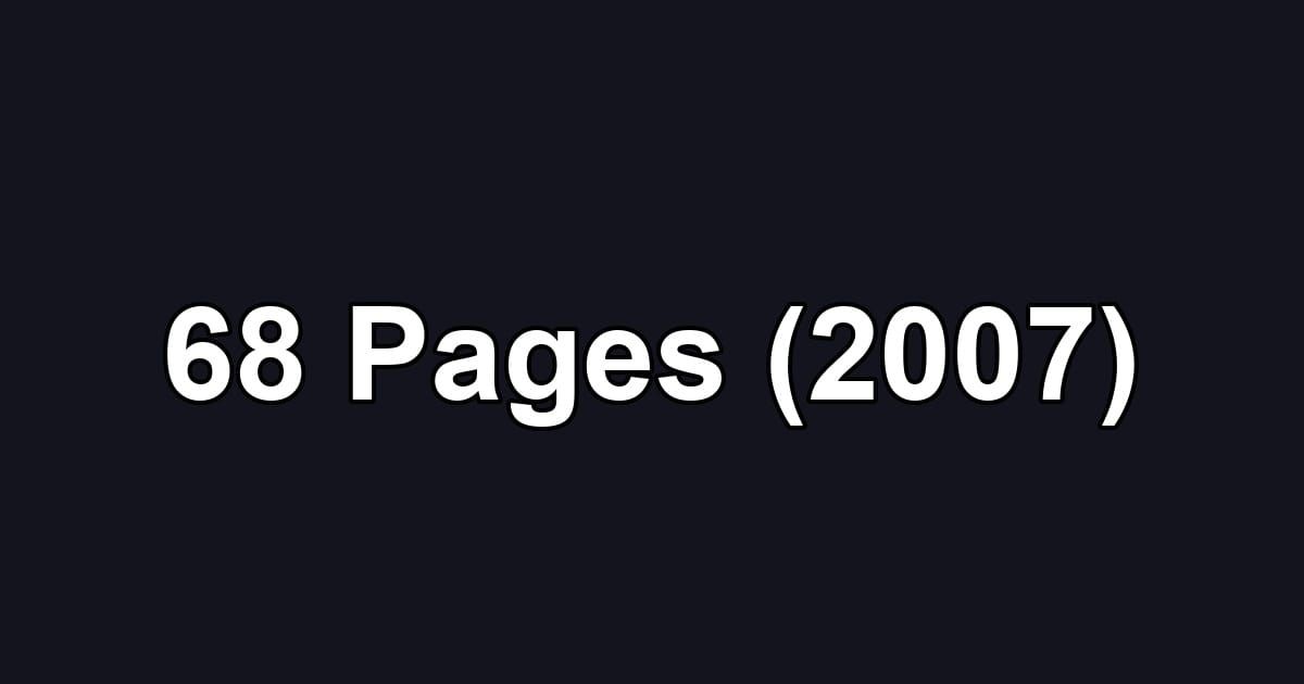 68 Pages (2007)