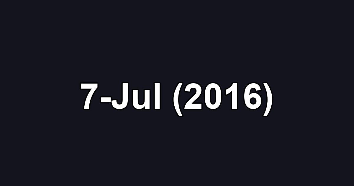7-Jul (2016)