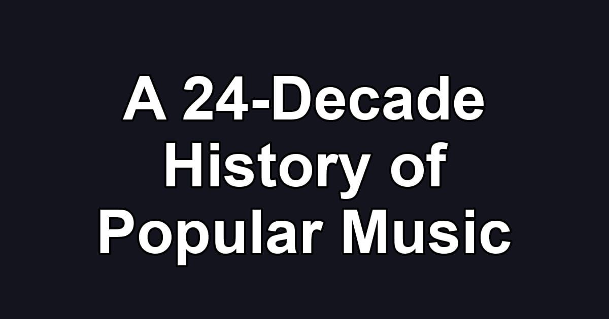 A 24-Decade History of Popular Music