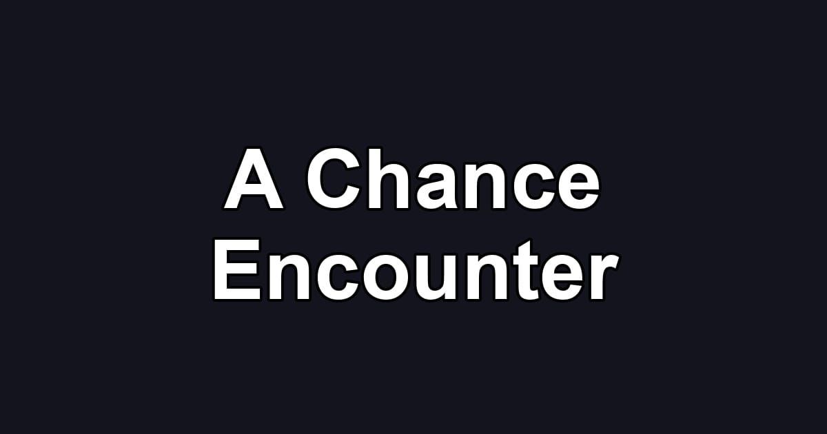 A Chance Encounter