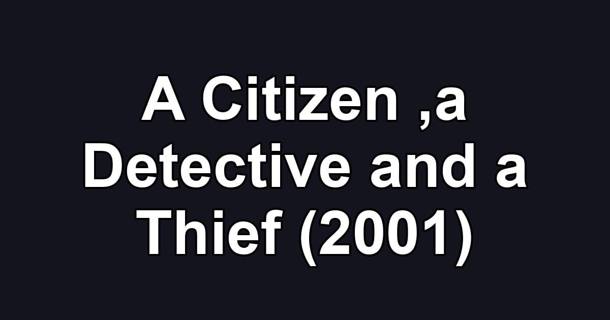 A Citizen ,a Detective and a Thief (2001)