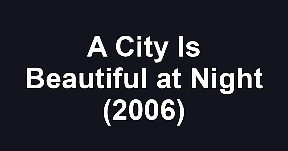 A City Is Beautiful at Night (2006)
