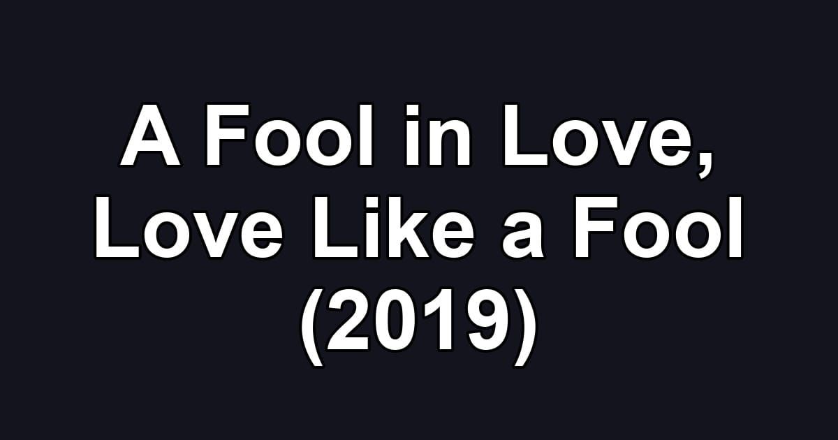 A Fool in Love, Love Like a Fool (2019)