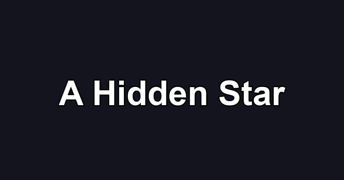 A Hidden Star