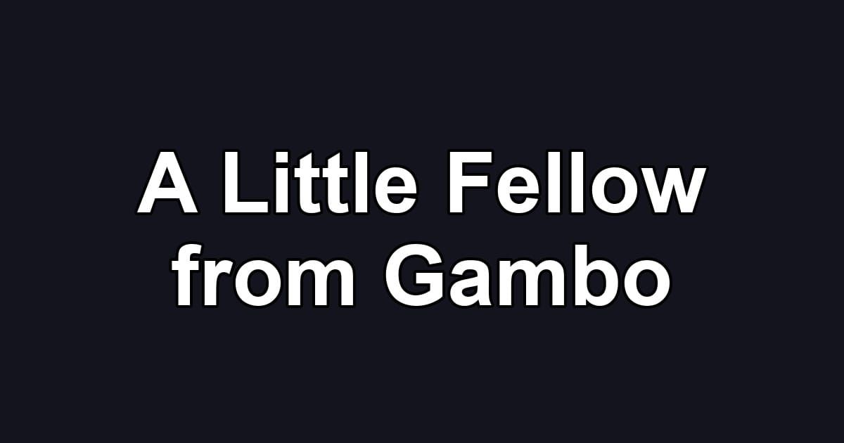 A Little Fellow from Gambo