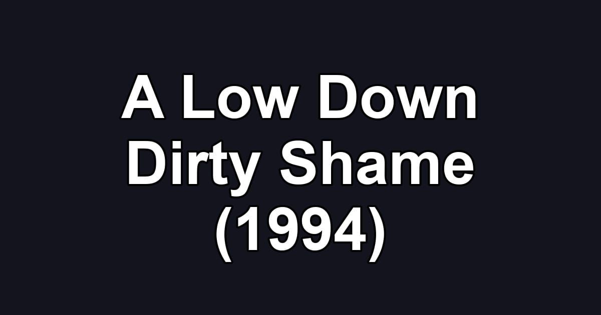 A Low Down Dirty Shame (1994)