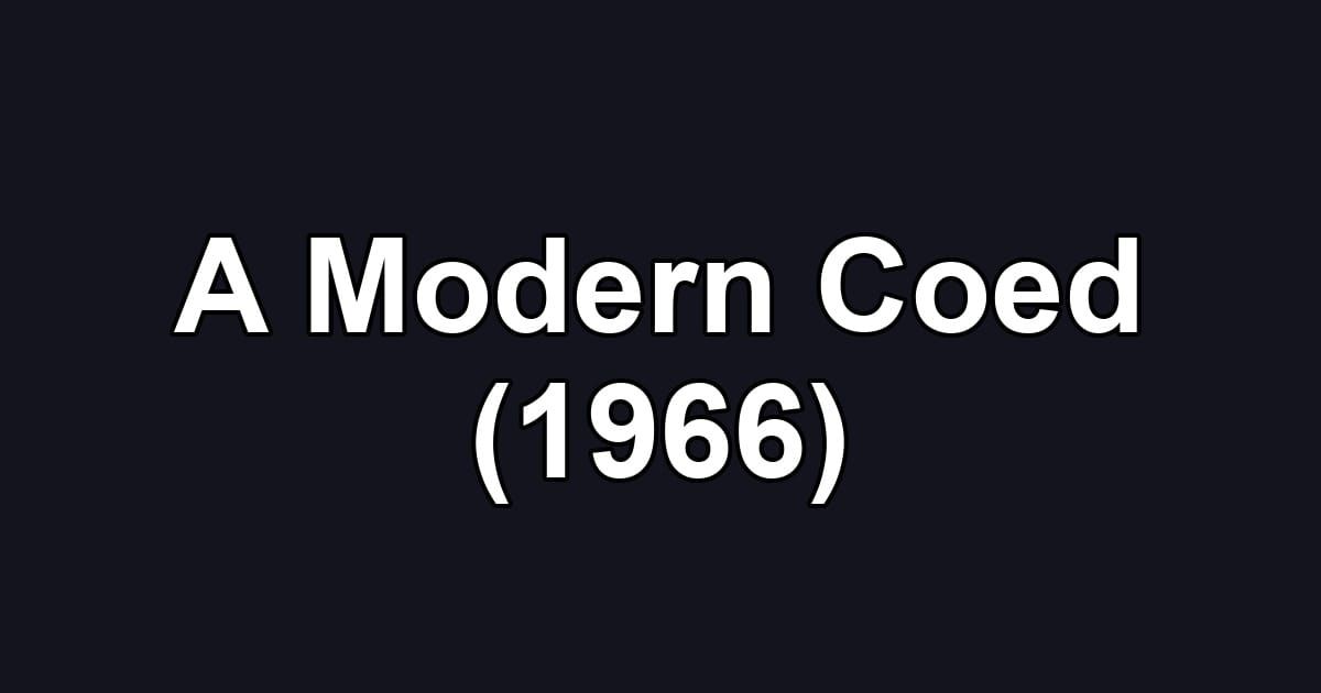 A Modern Coed (1966)