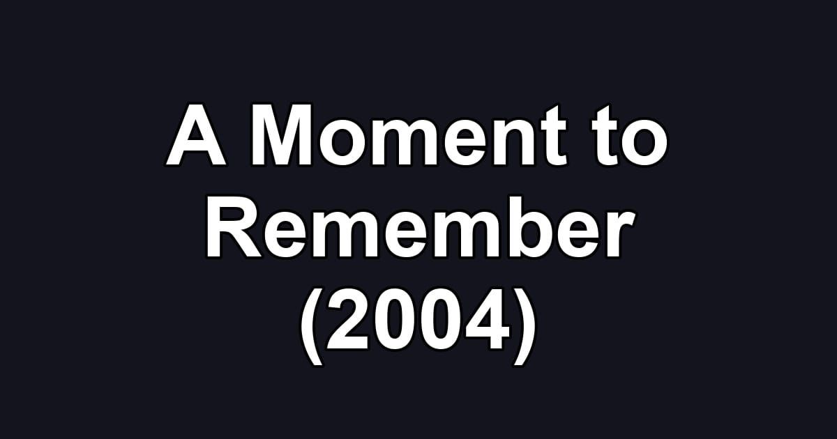 A Moment to Remember (2004)