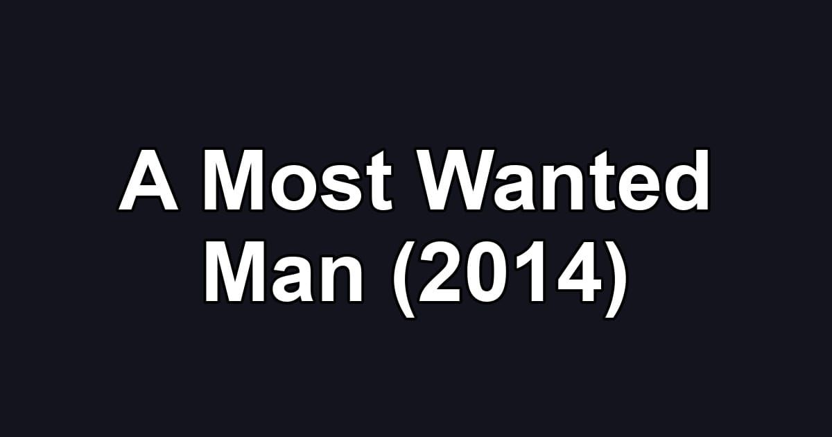 A Most Wanted Man (2014)