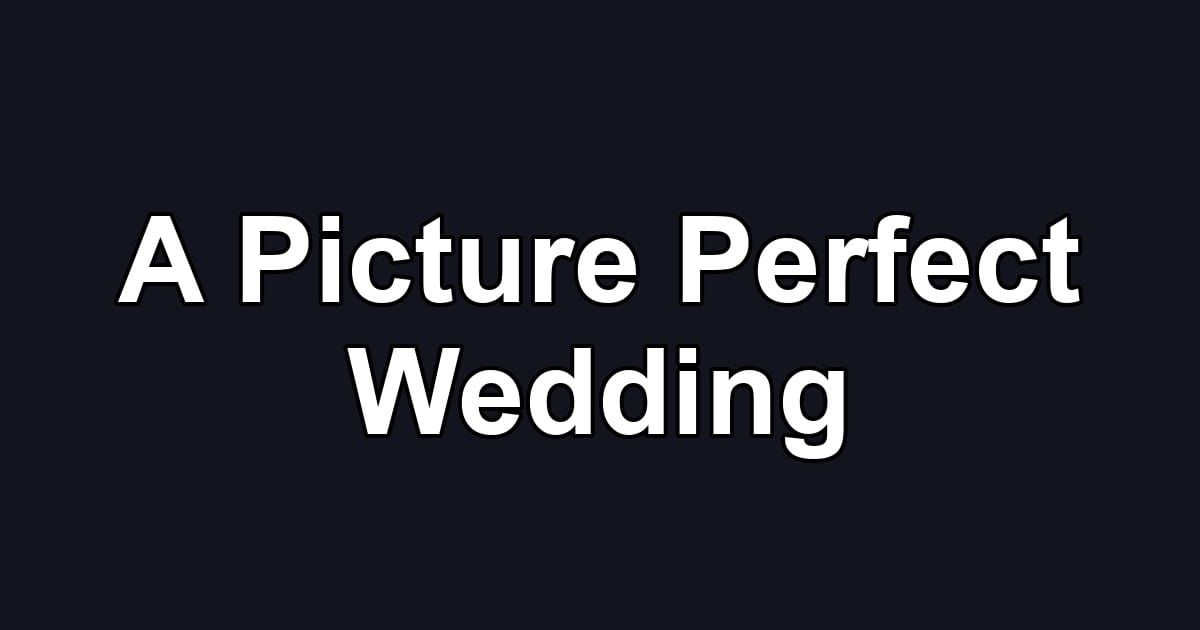 A Picture Perfect Wedding