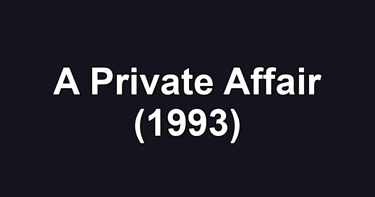 A Private Affair (1993)