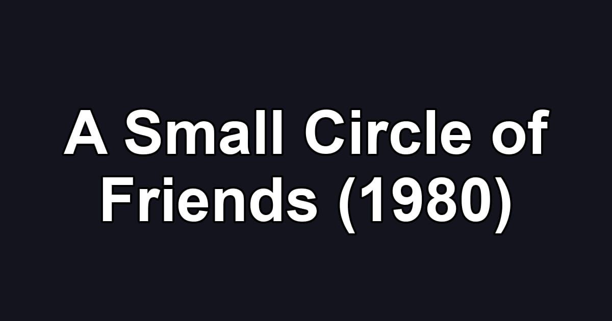 A Small Circle of Friends (1980)