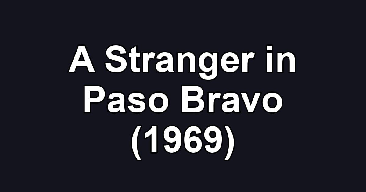 A Stranger in Paso Bravo (1969)