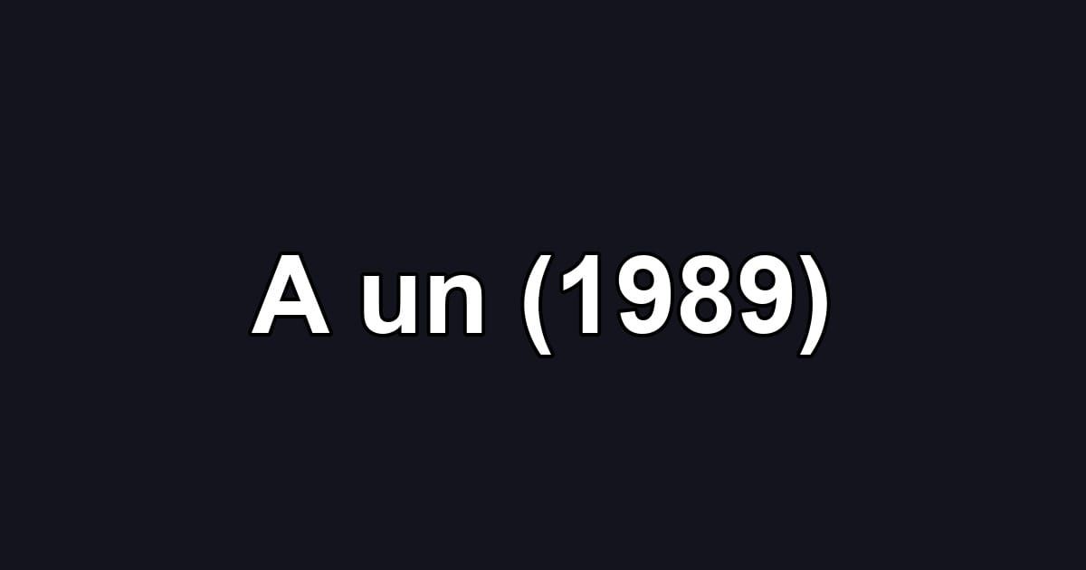 A un (1989)