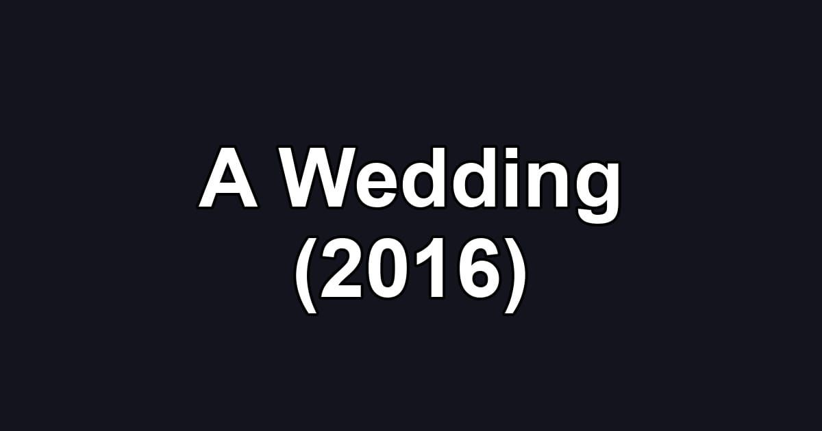 A Wedding (2016)