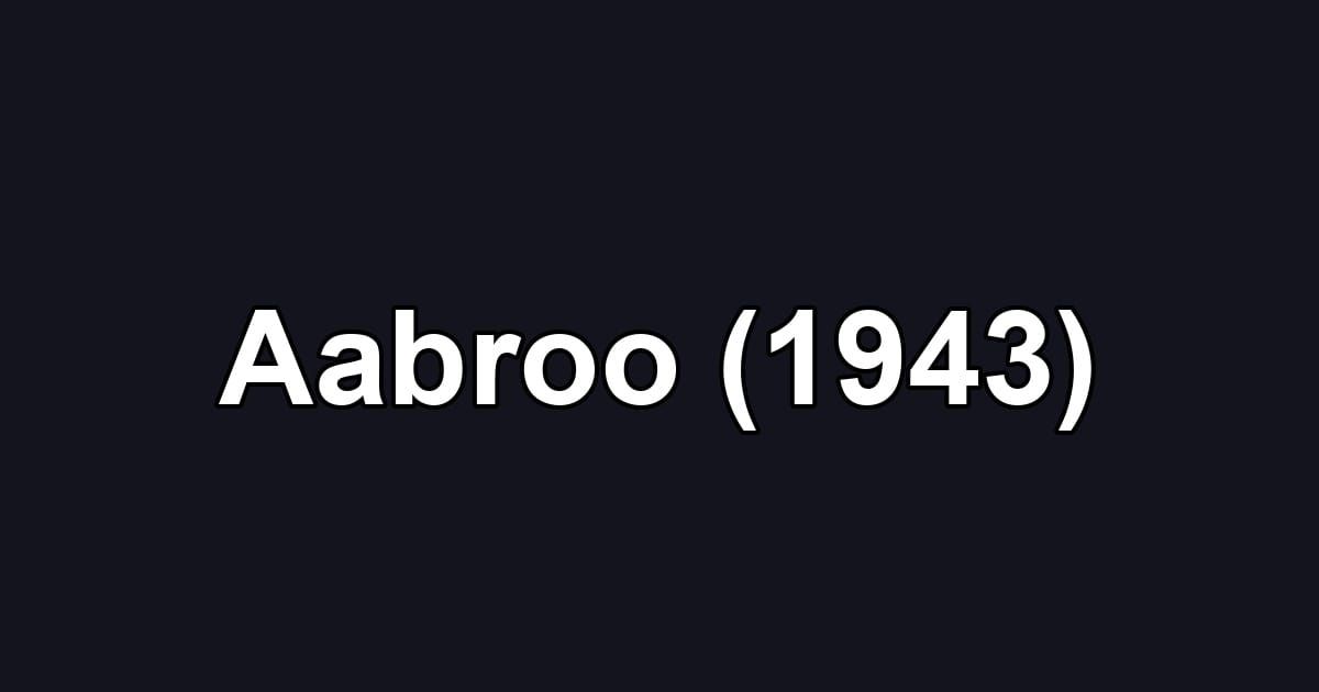 Aabroo (1943)