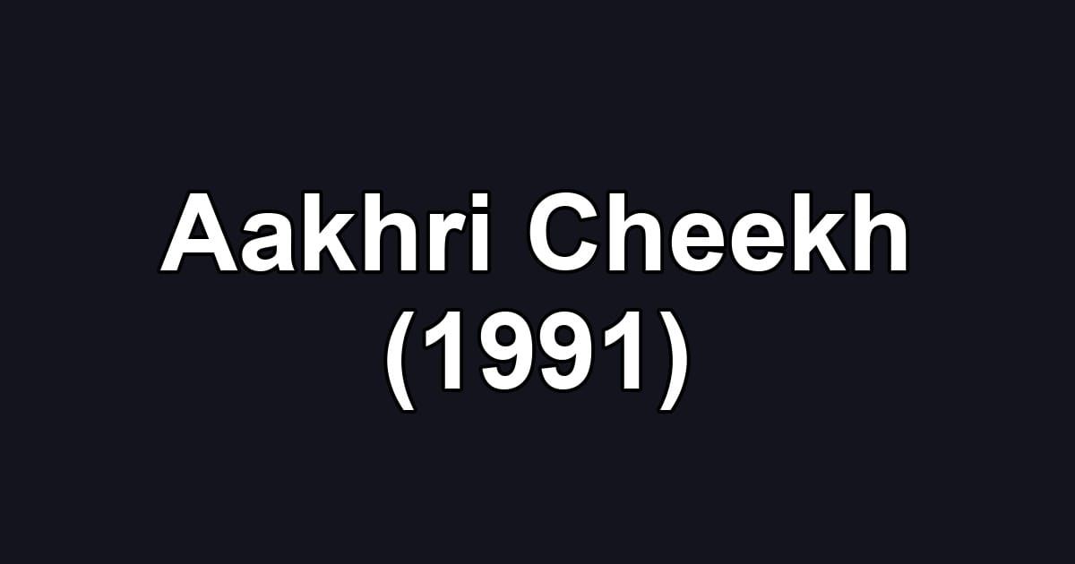 Aakhri Cheekh (1991)