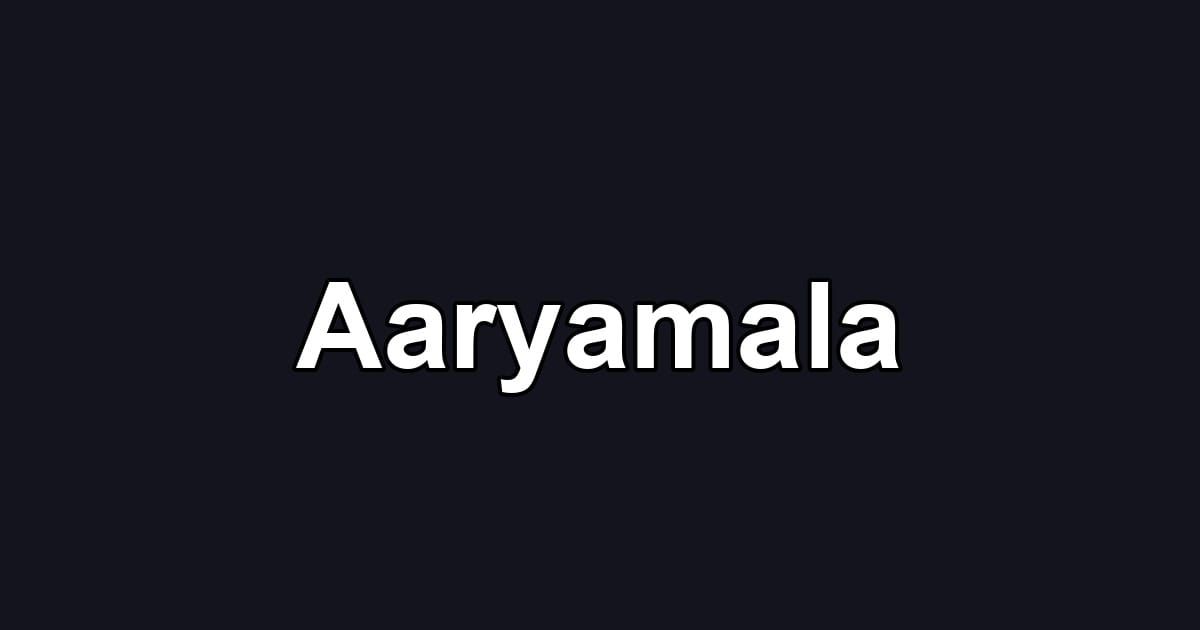 Aaryamala