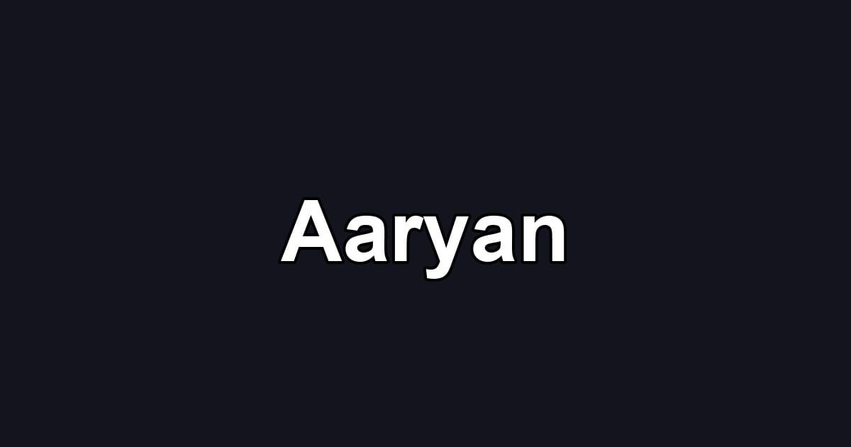 Aaryan
