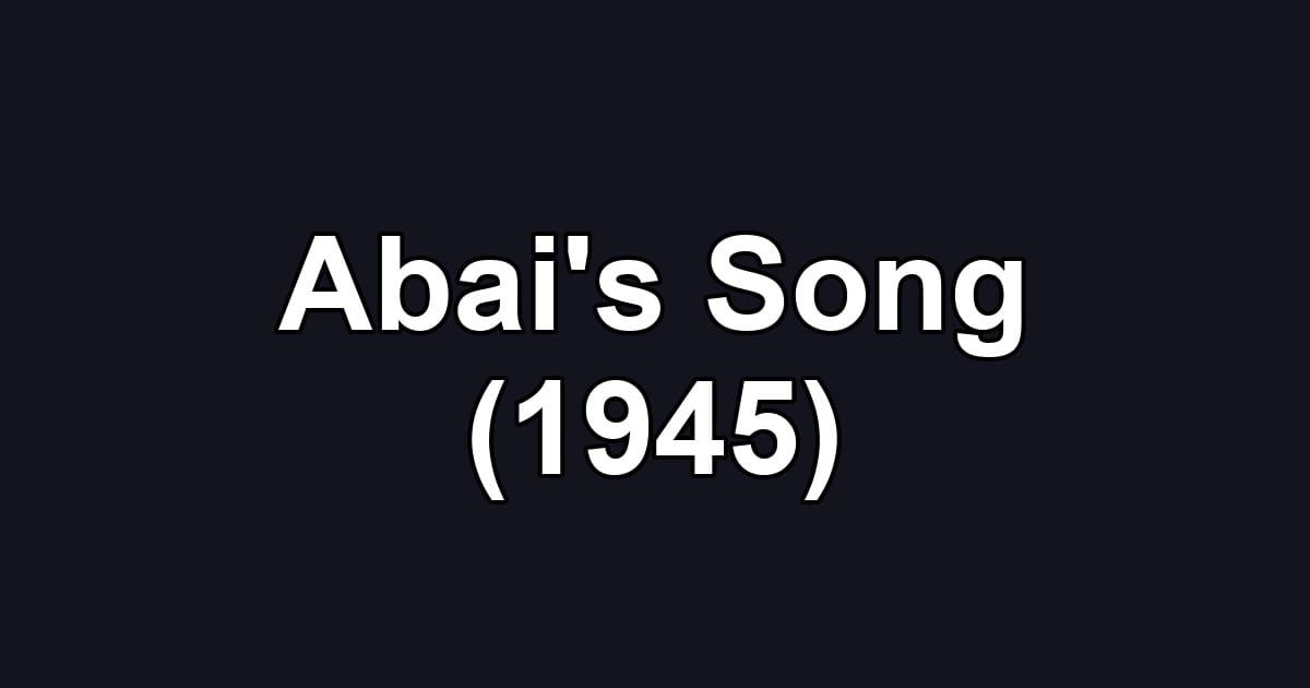 Abai's Song (1945)