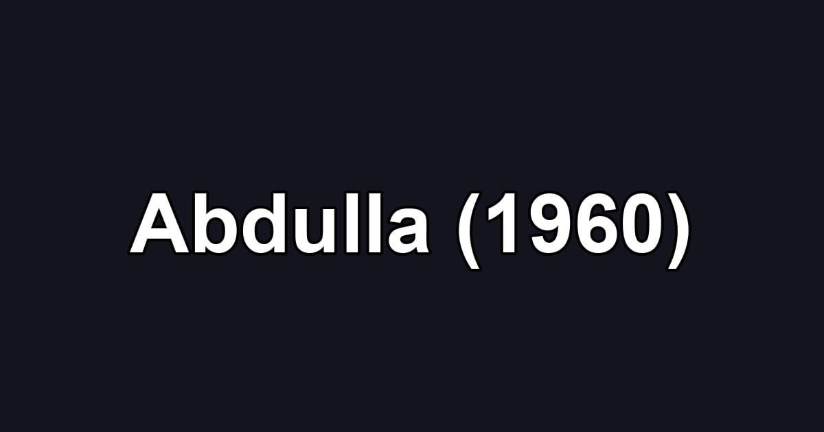 Abdulla (1960)