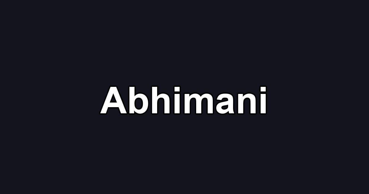 Abhimani