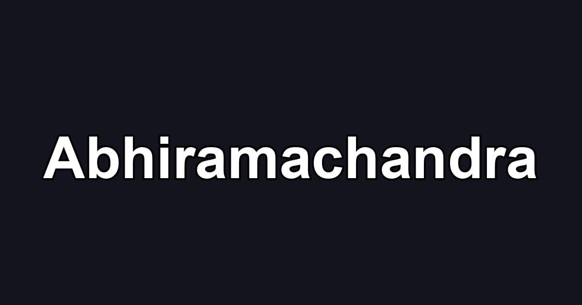 Abhiramachandra