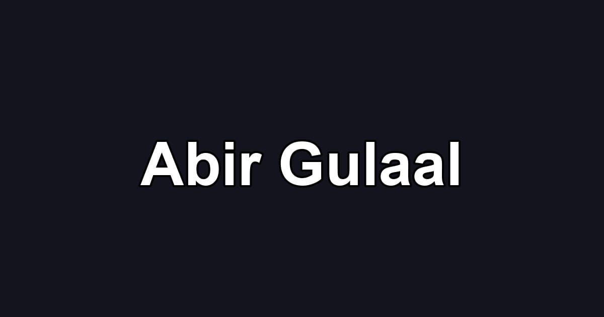 Abir Gulaal