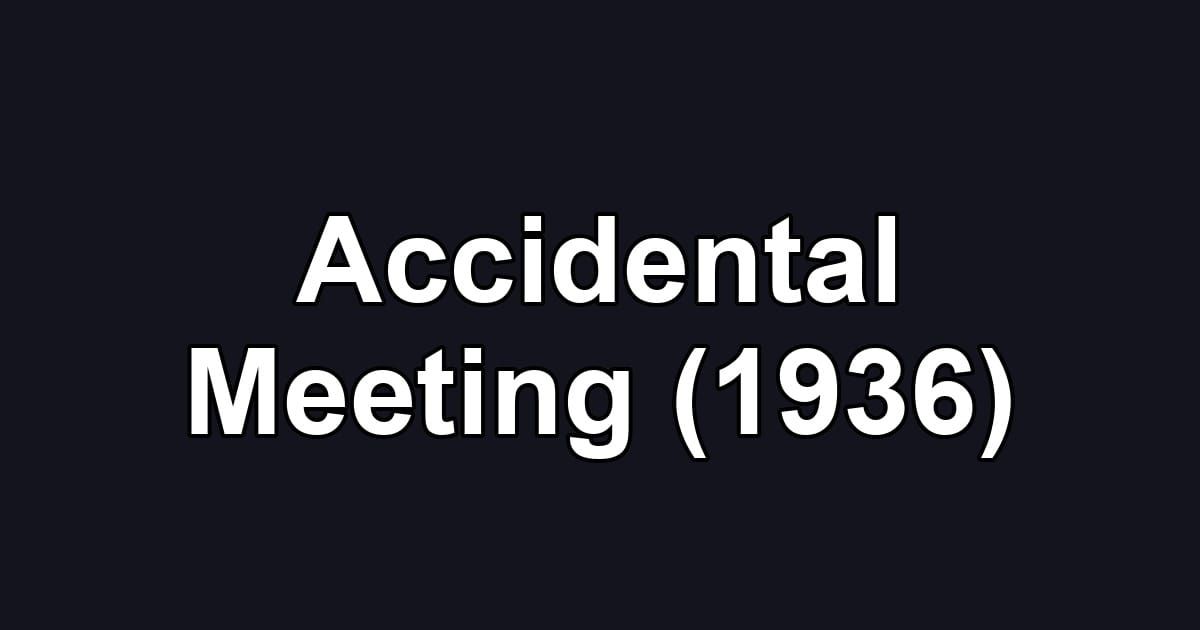 Accidental Meeting (1936)