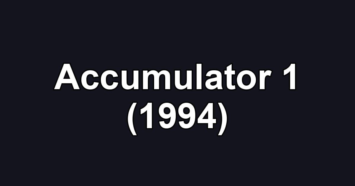 Accumulator 1 (1994)