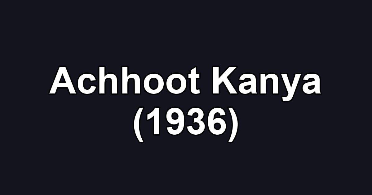 Achhoot Kanya (1936)