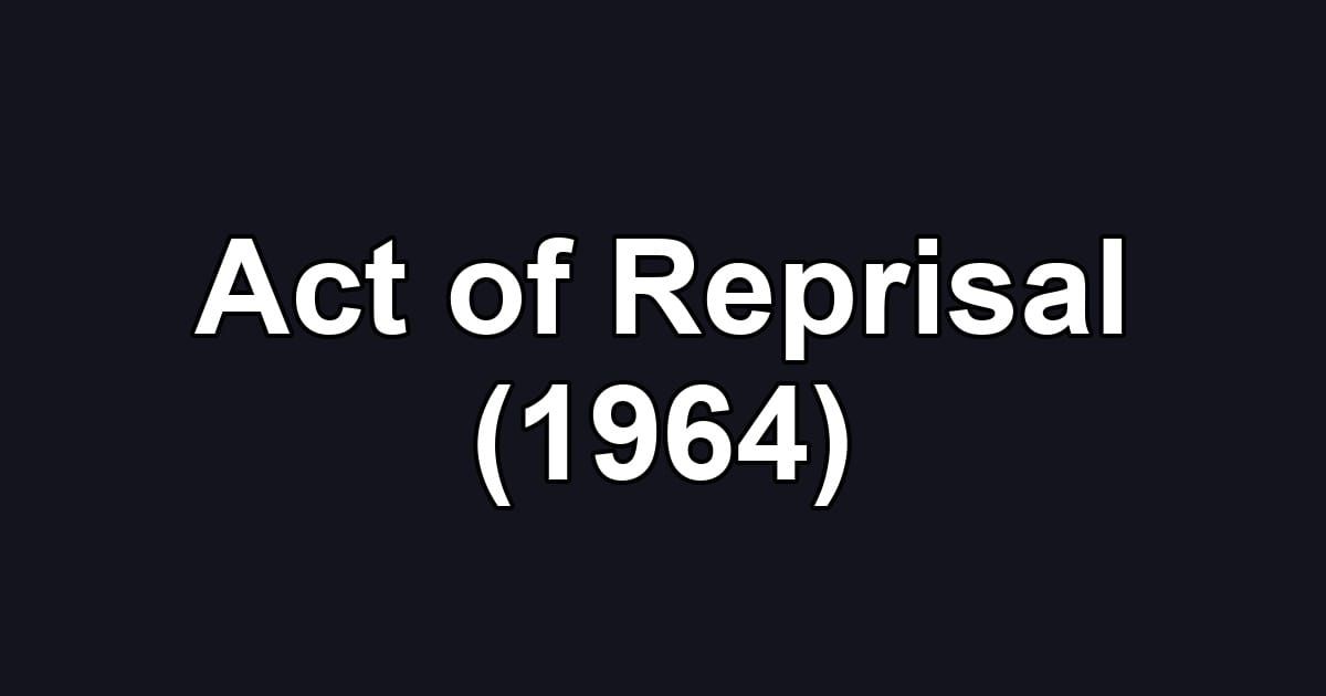 Act of Reprisal (1964)
