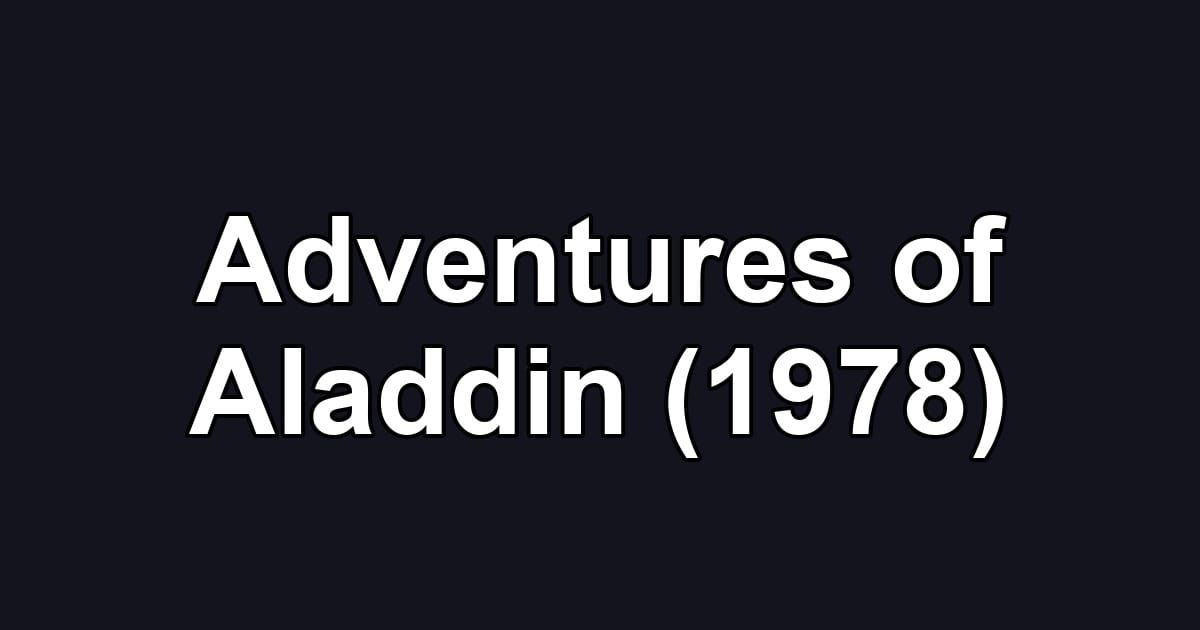 Adventures of Aladdin (1978)