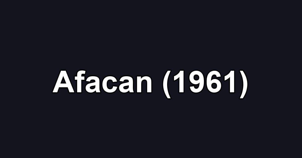Afacan (1961)