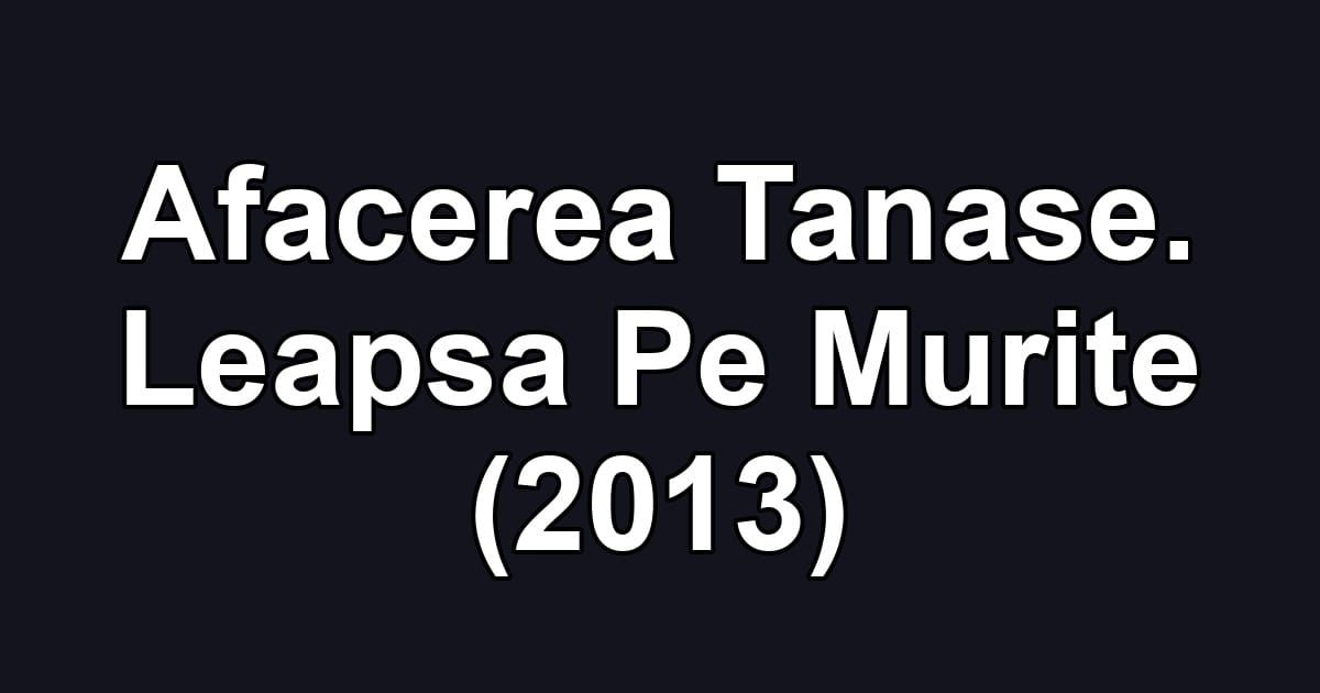 Afacerea Tanase. Leapsa Pe Murite (2013)