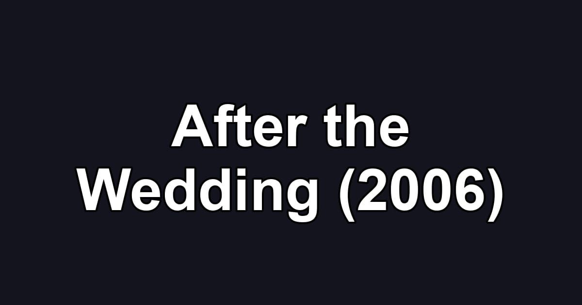 After the Wedding (2006)