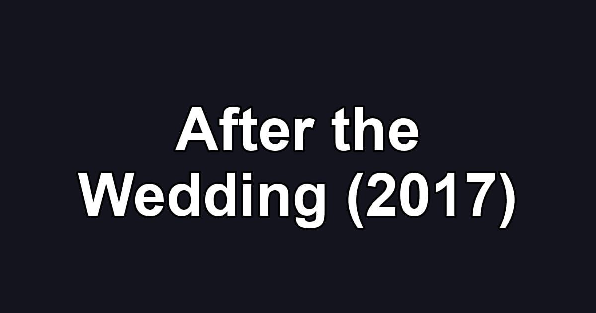 After the Wedding (2017)