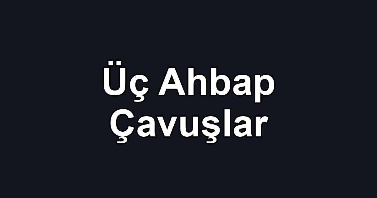 Üç Ahbap Çavuşlar