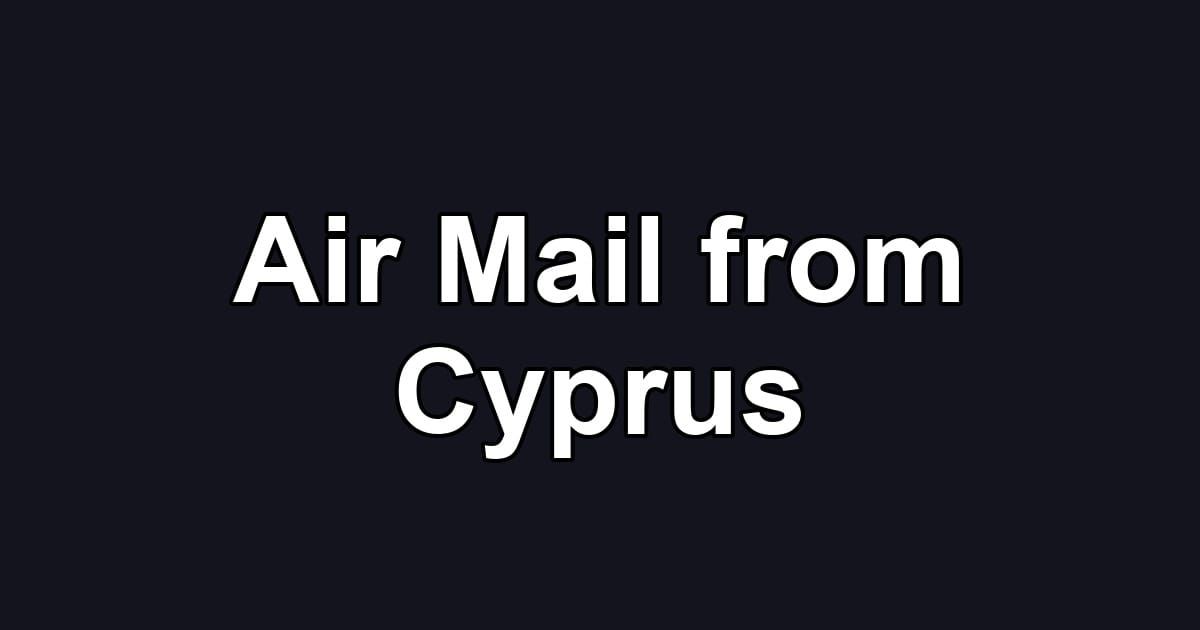 Air Mail from Cyprus