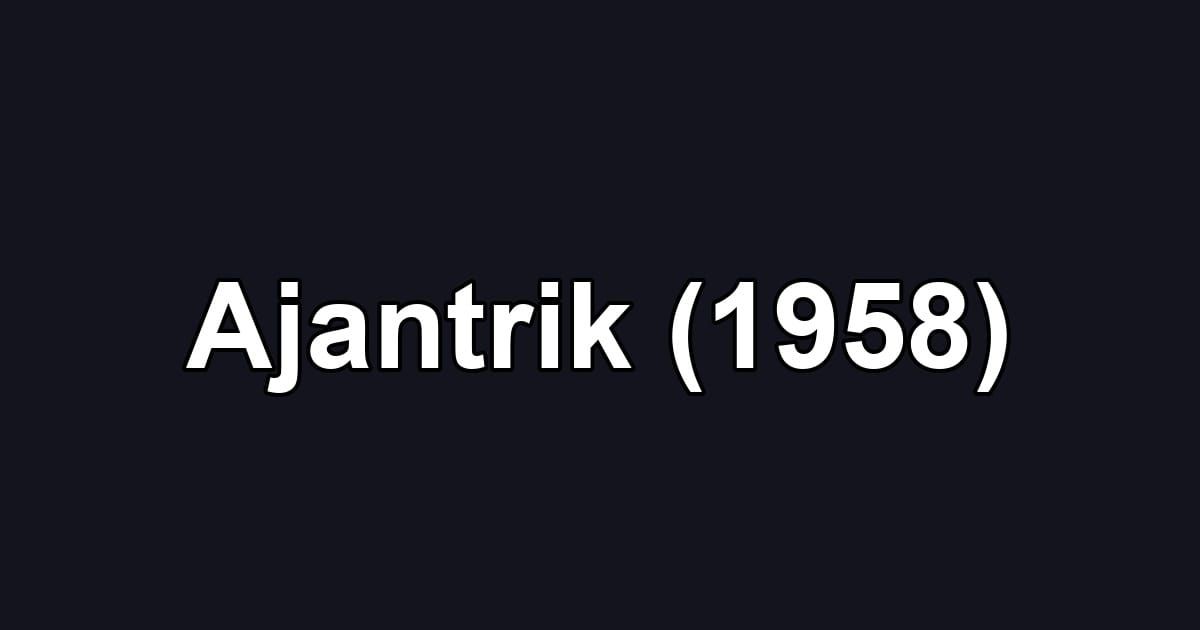 Ajantrik (1958)