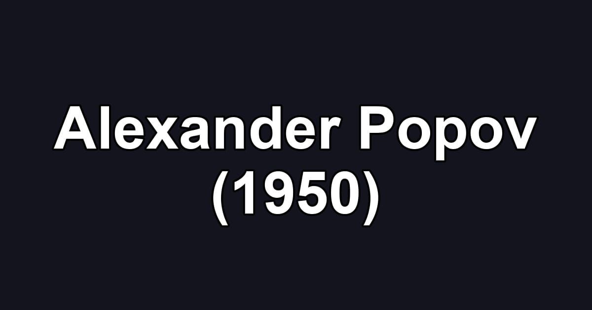 Alexander Popov (1950)